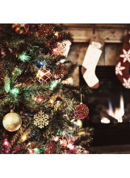 CARTE DOUBLE CARRéE NOëL