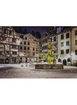 Gallusplatz St-Gallen Adventskalenderkarte