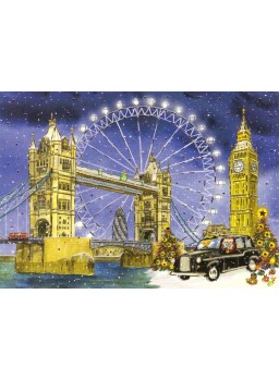 LONDON CARTE CALENDRIER DE L'AVENT